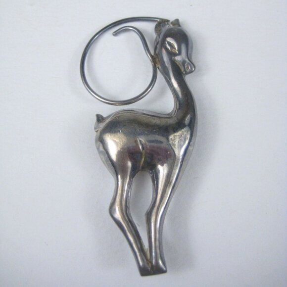 Antelope Vintage Sterling Silver Deer Brooch Pin 925 Mexico Taxco - Picture 1 of 9